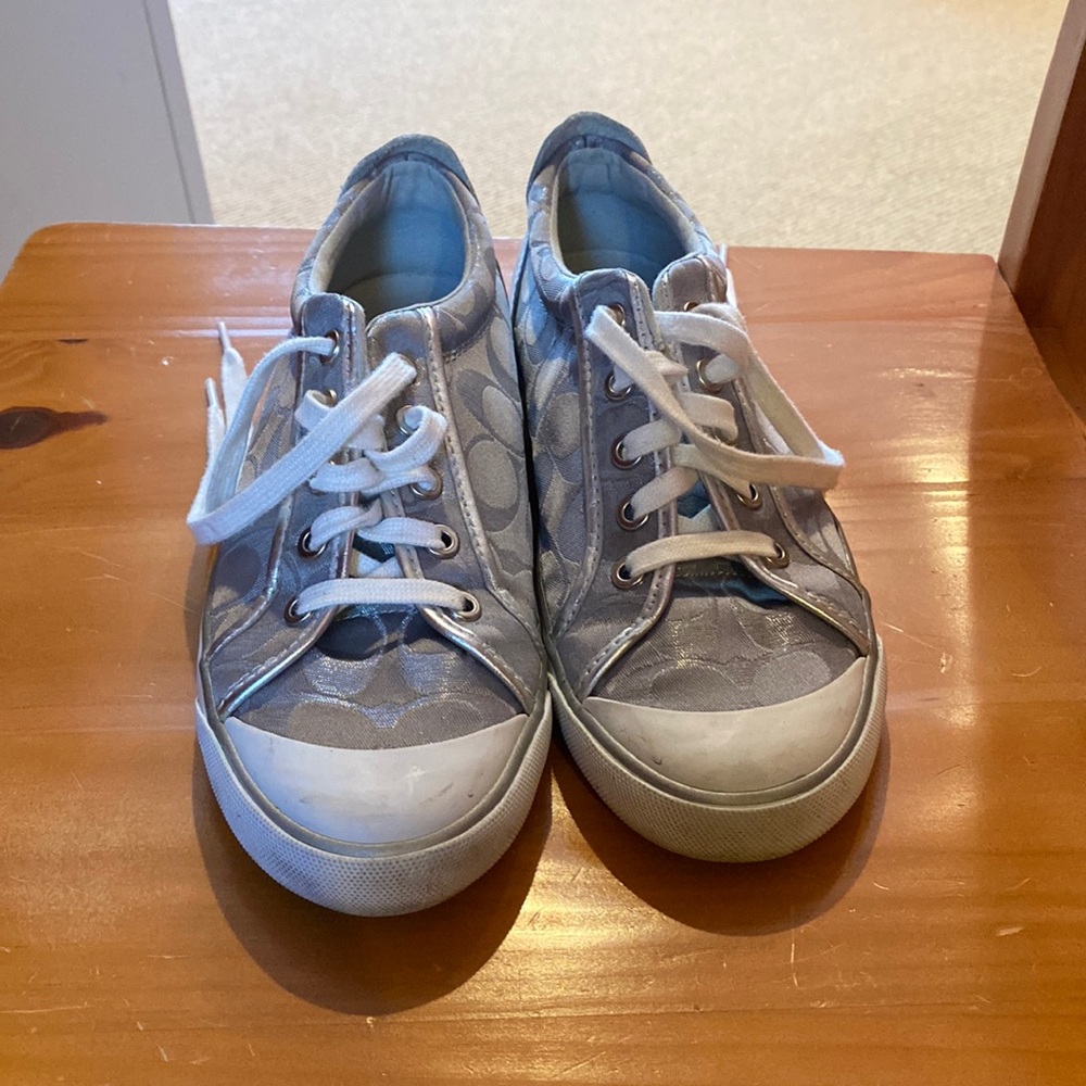 Women’s Silver Coach Sneakers